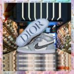 Air Jordan 1 Retro High Dior X Grey Sneaker - Image 2