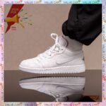 Nike Air Jordan 1 Retro Low Triple White Sneaker - Image 2