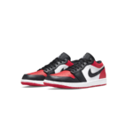 Air Jordan 1 Low Retro Bred Toe Black Red - Image 2