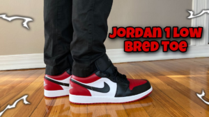 Air Jordan 1 Low Retro Bred Toe Black Red - Image 5