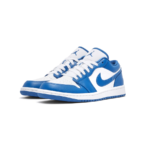 Air Jordan 1 Low White Marina Blue Sneaker - Image 2