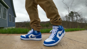 Air Jordan 1 Low White Marina Blue Sneaker - Image 4