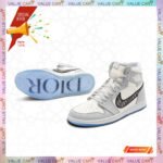 Air Jordan 1 Retro High Dior X Grey Sneaker